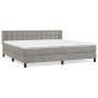 Cama box spring con colchón terciopelo gris claro 200x200 cm de vidaXL, Camas y somieres - Ref: Foro24-3131219, Precio: 576,0...