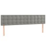 Cama box spring con colchón terciopelo gris claro 200x200 cm de vidaXL, Camas y somieres - Ref: Foro24-3131219, Precio: 576,0...