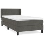 Cama box spring con colchón terciopelo gris oscuro 80x200 cm de vidaXL, Camas y somieres - Ref: Foro24-3130806, Precio: 290,9...