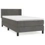 Box spring bed with dark gray velvet mattress 90x190 cm by vidaXL, Beds and slatted bases - Ref: Foro24-3130932, Price: 293,3...