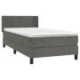 Box spring bed with dark gray velvet mattress 90x190 cm by vidaXL, Beds and slatted bases - Ref: Foro24-3130932, Price: 293,3...