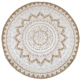 Alfombra redonda yute trenzado estampado 210 cm en Alfombras | Comprar online en Foru.es