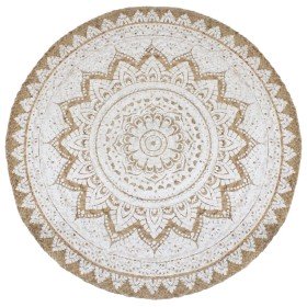 Alfombra redonda yute trenzado estampado 240 cm en Alfombras | Comprar online en Foru.es