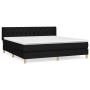 Cama box spring con colchón tela negro 160x200 cm de vidaXL, Camas y somieres - Ref: Foro24-3130523, Precio: 521,74 €, Descue...