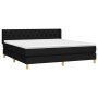 Cama box spring con colchón tela negro 160x200 cm de vidaXL, Camas y somieres - Ref: Foro24-3130523, Precio: 521,74 €, Descue...