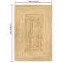 Alfombra hecha a mano de yute 180x250 cm en Alfombras | Comprar online en Foru.es