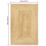 Alfombra hecha a mano de yute 200x300 cm en Alfombras | Comprar online en Foru.es