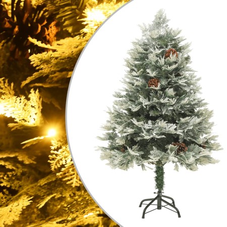 Árbol de Navidad con luces y piñas PVC PE verde 150 cm en Decoración Festiva y Estacional | Comprar online en Foru.es