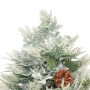 Árbol de Navidad con luces y piñas PVC PE verde 150 cm en Decoración Festiva y Estacional | Comprar online en Foru.es