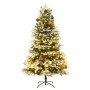 Árbol de Navidad con luces y piñas PVC PE verde 195 cm en Decoración Festiva y Estacional | Comprar online en Foru.es