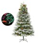 Árbol de Navidad con luces y piñas PVC PE verde 195 cm en Decoración Festiva y Estacional | Comprar online en Foru.es