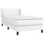 Cama box spring con colchón cuero sintético blanco 90x190 cm de vidaXL, Camas y somieres - Ref: Foro24-3130638, Precio: 307,7...