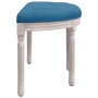 Banco de terciopelo azul 81,5x41x49 cm en Bancos | Comprar online en Foru.es