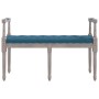Banco de terciopelo azul 110x40x70 cm en Bancos | Comprar online en Foru.es