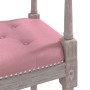 Banco de terciopelo rosa 110x40x70 cm en Bancos | Comprar online en Foru.es
