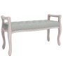 Banco de terciopelo gris claro 110x45x60 cm en Bancos | Comprar online en Foru.es