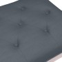 Banco de terciopelo gris oscuro 110x40x49 cm en Bancos | Comprar online en Foru.es