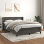Cama box spring con colchón terciopelo gris oscuro 140x190 cm de vidaXL, Camas y somieres - Ref: Foro24-3130896, Precio: 427,...