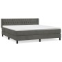 Cama box spring con colchón terciopelo gris oscuro 180x200 cm de vidaXL, Camas y somieres - Ref: Foro24-3131154, Precio: 536,...