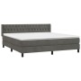 Cama box spring con colchón terciopelo gris oscuro 180x200 cm de vidaXL, Camas y somieres - Ref: Foro24-3131154, Precio: 536,...