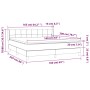 Cama box spring con colchón tela gris claro 160x200 cm de vidaXL, Camas y somieres - Ref: Foro24-3130281, Precio: 496,86 €, D...