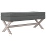 Taburete con almacenaje tela gris oscuro 110x45x49 cm en Bancos para recibidores y almacenamiento | Comprar online en Foru.es