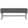 Taburete con almacenaje tela gris oscuro 110x45x49 cm en Bancos para recibidores y almacenamiento | Comprar online en Foru.es