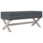 Taburete con almacenaje terciopelo gris oscuro 110x45x49 cm en Bancos para recibidores y almacenamiento | Comprar online en Foru