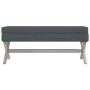 Taburete con almacenaje terciopelo gris oscuro 110x45x49 cm en Bancos para recibidores y almacenamiento | Comprar online en Foru
