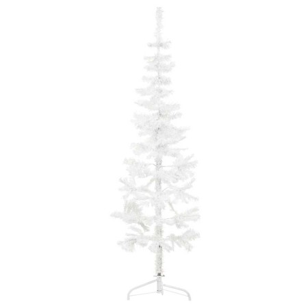 Medio árbol de Navidad artificial con soporte blanco 120 cm en Decoración Festiva y Estacional | Comprar online en Foru.es