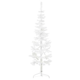 Medio árbol de Navidad artificial con soporte blanco 120 cm en Decoración Festiva y Estacional | Comprar online en Foru.es