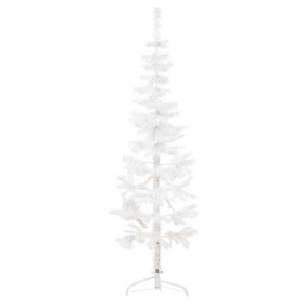 Medio árbol de Navidad artificial con soporte blanco 180 cm en Decoración Festiva y Estacional | Comprar online en Foru.es