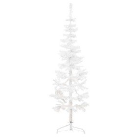 Medio árbol de Navidad artificial con soporte blanco 180 cm en Decoración Festiva y Estacional | Comprar online en Foru.es