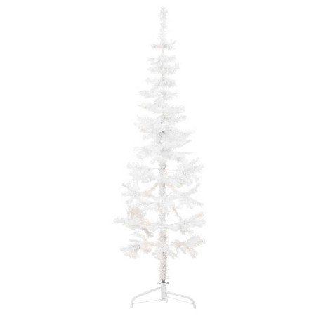 Medio árbol de Navidad artificial con soporte blanco 180 cm en Decoración Festiva y Estacional | Comprar online en Foru.es