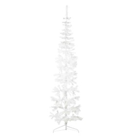 Medio árbol de Navidad artificial con soporte blanco 210 cm en Decoración Festiva y Estacional | Comprar online en Foru.es
