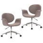 Sillas de comedor giratorias 2 unidades tela gris taupé de vidaXL, Sillas de comedor - Ref: Foro24-3054869, Precio: 296,80 €,...