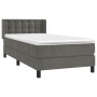 Cama box spring con colchón terciopelo gris oscuro 100x200 cm de vidaXL, Camas y somieres - Ref: Foro24-3131184, Precio: 315,...