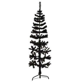 Medio árbol de Navidad artificial con soporte negro 120 cm en Decoración Festiva y Estacional | Comprar online en Foru.es