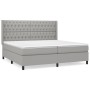 Cama box spring con colchón tela gris claro 200x200 cm de vidaXL, Camas y somieres - Ref: Foro24-3131697, Precio: 699,82 €, D...