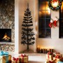 Medio árbol de Navidad artificial con soporte negro 180 cm en Decoración Festiva y Estacional | Comprar online en Foru.es