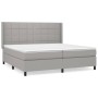 Cama box spring con colchón tela gris claro 200x200 cm de vidaXL, Camas y somieres - Ref: Foro24-3131457, Precio: 702,82 €, D...