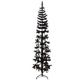 Medio árbol de Navidad artificial con soporte negro 240 cm en Decoración Festiva y Estacional | Comprar online en Foru.es