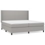 Cama box spring con colchón tela gris claro 200x200 cm de vidaXL, Camas y somieres - Ref: Foro24-3131297, Precio: 700,02 €, D...