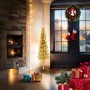 Medio árbol de Navidad artificial con soporte dorado 150 cm en Decoración Festiva y Estacional | Comprar online en Foru.es