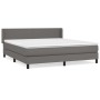 Cama box spring con colchón cuero sintético gris 180x200 cm de vidaXL, Camas y somieres - Ref: Foro24-3130677, Precio: 539,88...