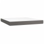 Cama box spring con colchón cuero sintético gris 180x200 cm de vidaXL, Camas y somieres - Ref: Foro24-3130677, Precio: 539,88...