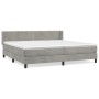 Cama box spring con colchón terciopelo gris claro 200x200 cm de vidaXL, Camas y somieres - Ref: Foro24-3130919, Precio: 531,9...