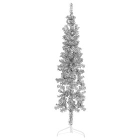 Medio árbol de Navidad artificial con soporte plateado 180 cm en Decoración Festiva y Estacional | Comprar online en Foru.es