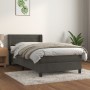 Cama box spring con colchón terciopelo gris oscuro 90x200 cm de vidaXL, Camas y somieres - Ref: Foro24-3130998, Precio: 299,2...