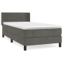 Cama box spring con colchón terciopelo gris oscuro 90x200 cm de vidaXL, Camas y somieres - Ref: Foro24-3130998, Precio: 299,2...